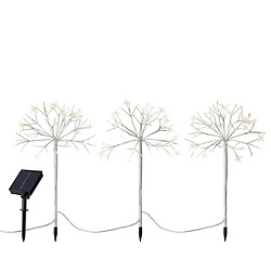 Set de piquets LED de jardin Lumineo Blanc Noël Mini (3 Pièces)