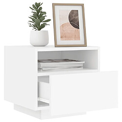 Acheter Maison Chic Table de chevet,Table de nuit,Table d'appoint pour salon avec lumières LED blanc 40x39x37 cm -MN95848