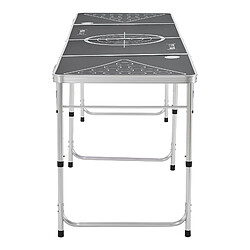 Table de beer pong Ibiza pliable à hauteur réglable 240 x 60 cm [en.casa] pas cher