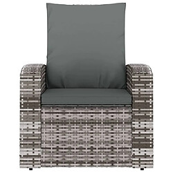 Avis Maison Chic Fauteuil Relax pour salon, Fauteuil inclinable avec coussins gris résine tressée -GKD57579