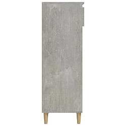 Acheter vidaXL Armoire à chaussures Gris béton 40x36x105 cm Bois d'ingénierie