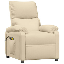 Avis Maison Chic Fauteuil électrique de massage,Fauteuil luxe de relaxation Crème Tissu -MN21921