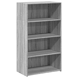 vidaXL Buffet haut sonoma gris 70x41x124 cm bois d'ingénierie