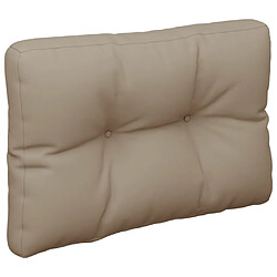 Acheter vidaXL Coussins de palette lot de 2 taupe tissu