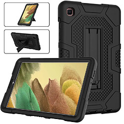 Coque en TPU + Silicone Conception de couleur contrastée B3 avec béquille coulissante noir noir pour votre Samsung Galaxy Tab A7 Lite 8.7 pouces T225/T220 (2021)