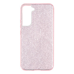 Avizar Coque pour Samsung Galaxy S22 Paillette Amovible Silicone Semi-rigide rose