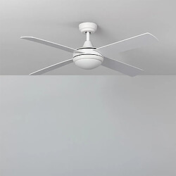 Ledkia Ventilateur de plafond Silencieux Blanc Navy 132cm Moteur DC Sans lumière Télécommande Blanc Oui