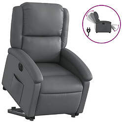 vidaXL Fauteuil inclinable électrique gris similicuir