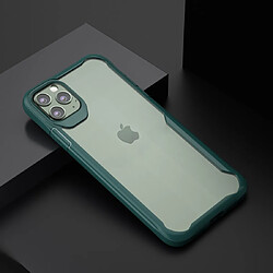 Wewoo Coque Souple Pour iPhone 11 Pro Max Transparent PC + TPU Etui de protection antichoc à couverture totale Vert foncé pas cher