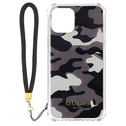 Guess Maroquinerie Coque iPhone 11 avec Dragonne Motif Camouflage Guess gris