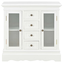 Helloshop26 Buffet bahut armoire console meuble de rangement blanc 70 cm bois de pin massif 4402057