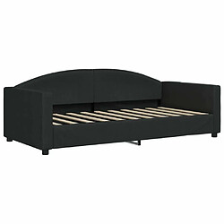 Avis Maison Chic Lit de jour avec matelas, Lit de repos Lit d'invité pour Salon Chambre,Canapé-lit noir 90x190 cm tissu -MN54589