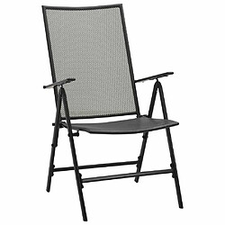 Maison Chic Lot de 4 Chaises pliables en maille Acier Anthracite -GKD73636