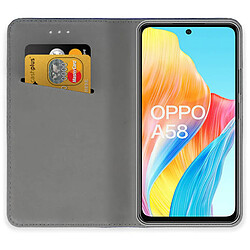 Avis Htdmobiles Housse pour Oppo A58 4G - etui coque pochette portefeuille + verre trempe - BLEU MAGNET