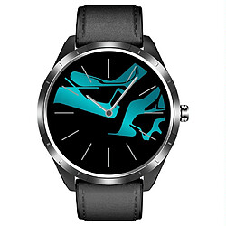 Yonis Montre Connectée Cuir Noir ECG Cardio IP67