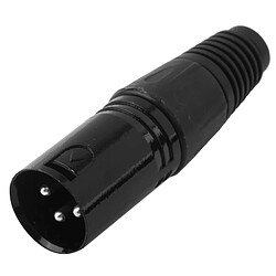 Wewoo Adaptateur de connecteur de microphone noir femelle 3 broches XLR