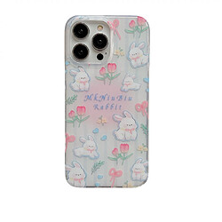 General Coque de téléphone portable, compatible avec la coque de téléphone iPhone 13 Pro Max, coque de téléphone design créatif lapin tulipe, coque de téléphone ultra fine, cadeau créatif tendance, le meilleur cadeau.