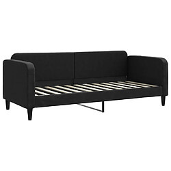 vidaXL Lit de repos sans matelas noir 80x200 cm tissu