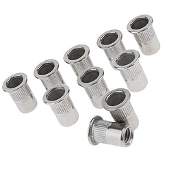 Avis 10Pcs / Lot M4-M8 Filetage métrique en acier inoxydable Rivet Nut Rivnut Inserts Nut M8