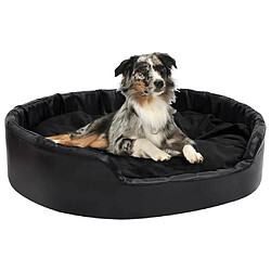 vidaXL Lit pour chiens Noir 99x89x21 cm Peluche et similicuir