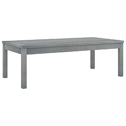 vidaXL Table basse 100x50x33 cm Gris Bois d'acacia solide