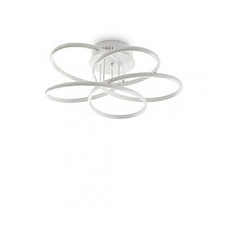 Ideal Lux Plafonnier LED intégré Karol Métal blanc 1 ampoule 18cm