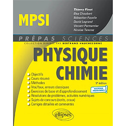 Physique chimie MPSI : nouveaux programmes