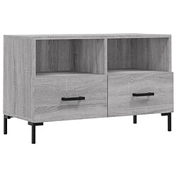 vidaXL Meuble TV Sonoma gris 80x36x50 cm Bois d'ingénierie