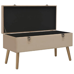 Avis Helloshop26 Banc banquette avec compartiment de rangement 80 cm beige velours 02_0010726