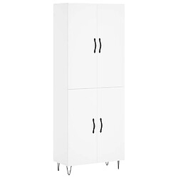 vidaXL Buffet haut Blanc 69,5x34x180 cm Bois d'ingénierie