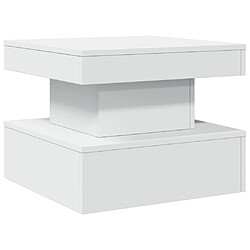 Avis Maison Chic Table basse pour salon | Table à café avec lumières LED blanc 50x50x40 cm -GKD43016