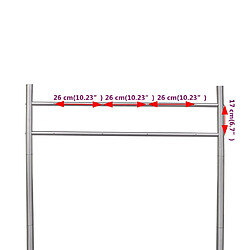 vidaXL Support en acier inoxydable pour double boîte aux lettres pas cher