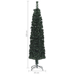 vidaXL Arbre de Noël artificiel mince et support 120 cm fibre optique pas cher