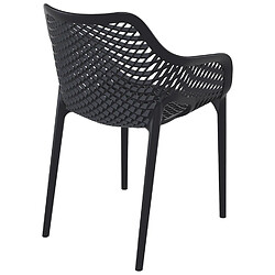 Alterego Chaise de jardin / terrasse 'SISTER' noire en matière plastique