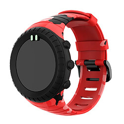 Bracelet en silicone camouflage rouge pour votre Suunto Core