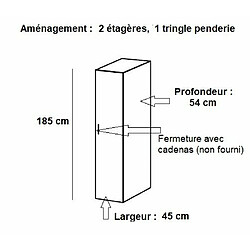 Inside 75 Colonne de rangement LUND chêne naturel 45 x 54 cm profondeur