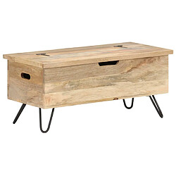 vidaXL Coffre 90x40x45 cm Bois solide de manguier