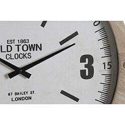 Avis Look & Feel Horloge Murale DKD Home Decor Naturel MDF Blanc Fer (52 x 5 x 60 cm)