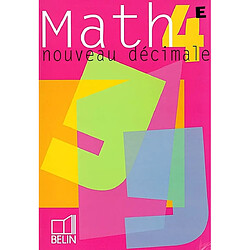 Nouveau décimale math, 4e