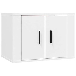 Avis Helloshop26 Ensemble de meubles armoire buffet TV télévision salon chambre séjour 2 pièces bois d'ingénierie blanc 02_0024373