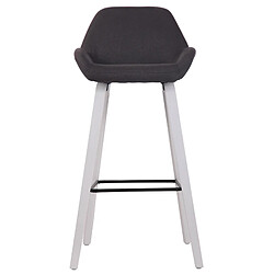 Non Tabouret de bar Newnan tissu 4 pieds structure blanc (chêne)