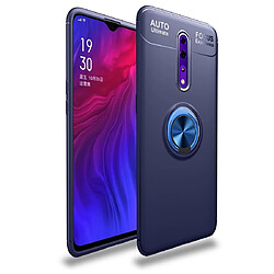 Wewoo Coque Souple Titulaire d'anneau en métal TPU rotation 360 degrés pour OPPO RENO Z bleu + bleu