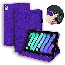 Etui en PU avec support et porte-cartes violet pour votre Apple iPad mini (2021)/mini 6