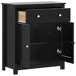 Avis vidaXL Armoire de salle de bain BERG noir 69,5x34x80 cm pin massif