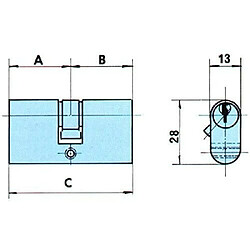 Acheter Lince ? 0500 ? Cylindre ovale en acier laitonné, 54 mm)