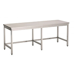 Table Inox Pro Sans Etagère Avec Renfort - Gamme 700 - Combisteel