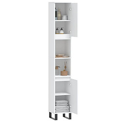 Acheter Maison Chic Armoire de salle de bain,Meuble de rangement,Meuble haut blanc 30x30x190 cm bois d'ingénierie -GKD777470