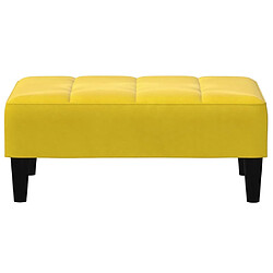 Avis vidaXL Repose-pied jaune 77x55x31 cm velours