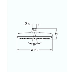 GROHE Douche de tête 1 jet Vitalio Start 210 Chromé