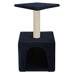 Helloshop26 Arbre à chat griffoir grattoir niche jouet animaux peluché en sisal 55 cm bleu foncé 3702122